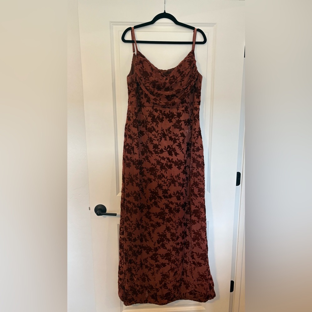 Revelry Skye Floral Burnout Velvet Dress
